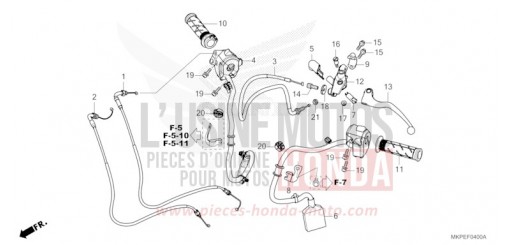 LEVIER DE GUIDON/COMMUTATEUR/CABLE CB500FAN de 2022